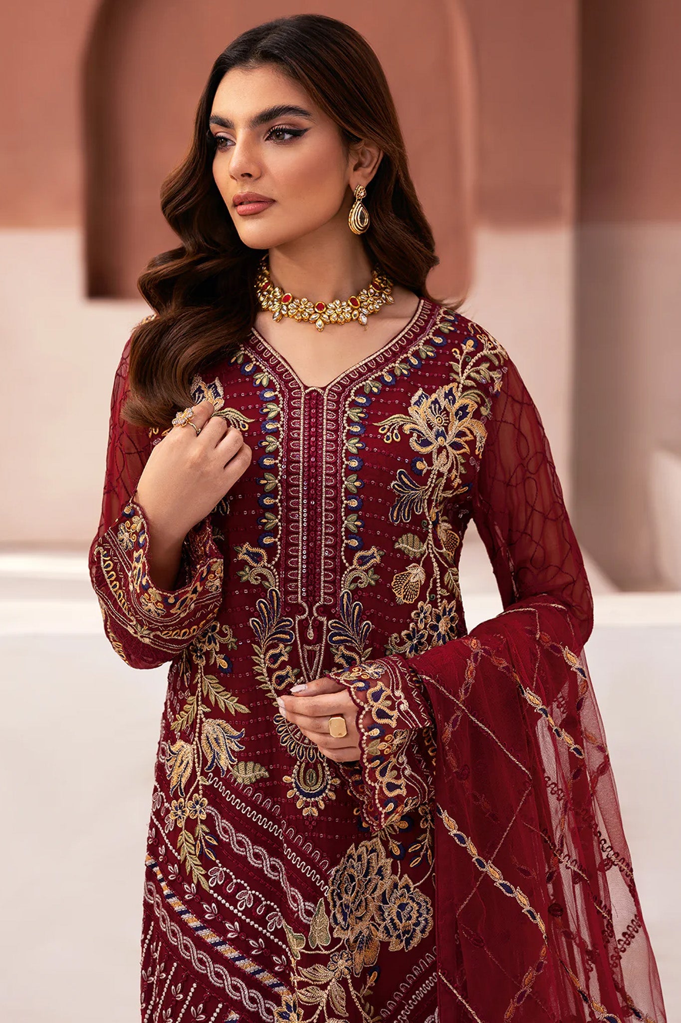 Arzoo by Ramsha Unstitched 3 Piece Chiffon Vol 01 Collection'2025-U-106