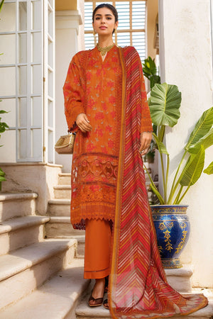 Rania By Sada Bahar Stitched 3 Piece Emb Lawn Vol-02 Collection-D-3993-Rust