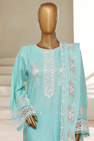 Sada Bahar Stitched 3 Piece Luxury Emb Spring Vol-05 Collection'2025-MK-49-Ferozi