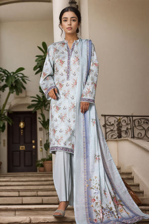 Bin Saeed Stitched 3 Piece Printed Cotton Vol-03 Collection'2025-WC-2418-Ferozi