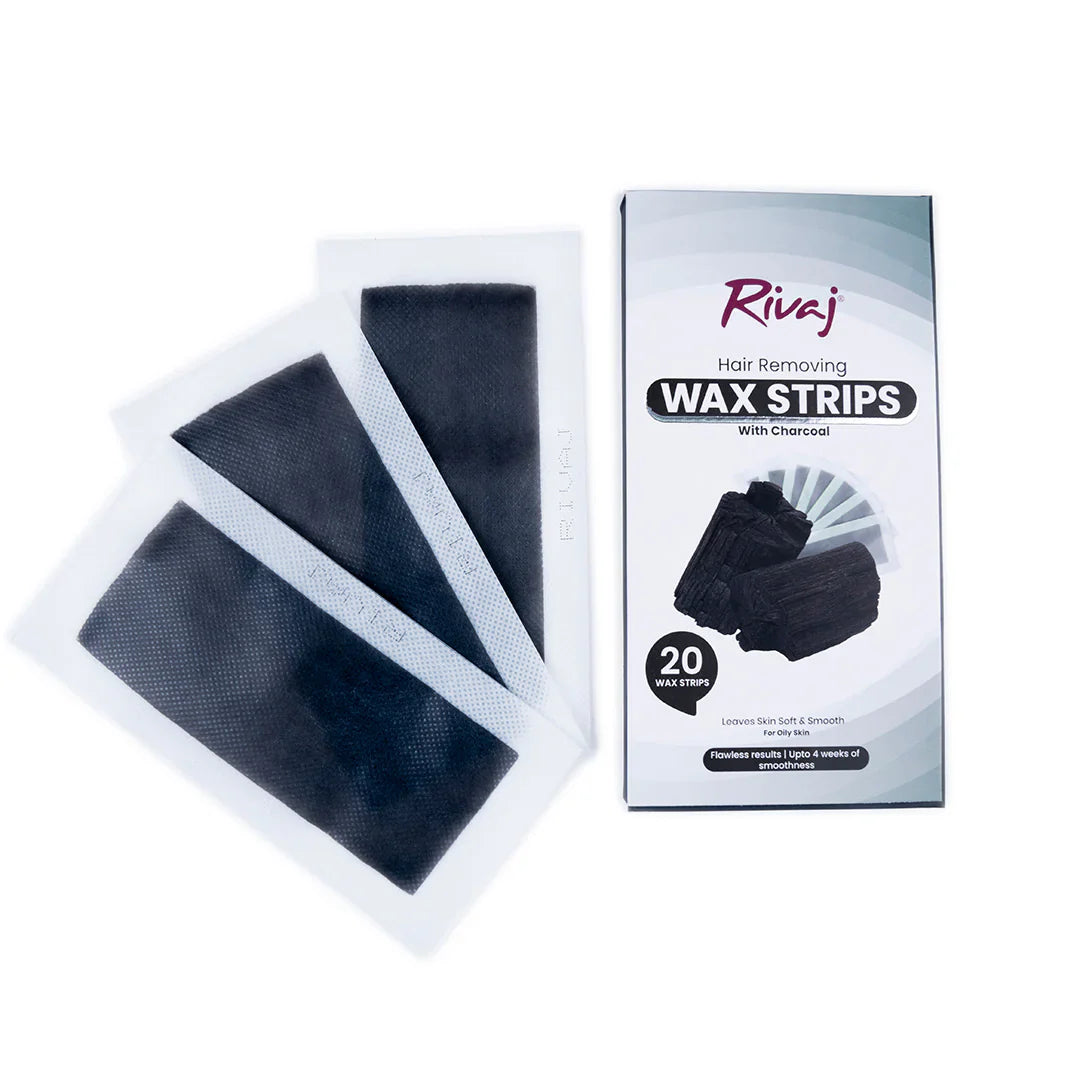 Rivaj - Charcoal Hair Removing Body Wax Strips