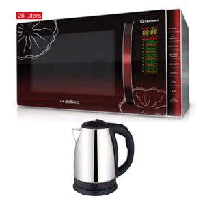 Dawlance 25 Liters Full Baking Microwave Oven DW 115 + Premium Kettle - Snapcart.pk