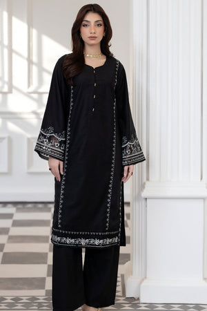 Flutterby Stitched 2 Piece Cotton Satin Winter Collection'2025-Sarah - bk