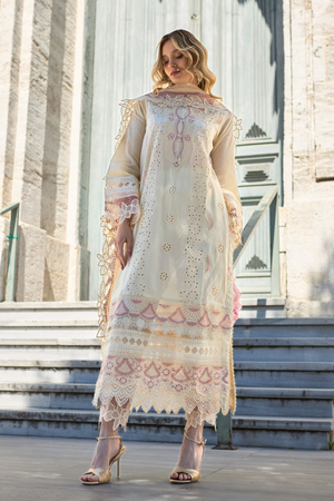 Huma Gul Unstitched 3 Piece Luxury Emb Lawn Collection'2025-Ivy HG-03