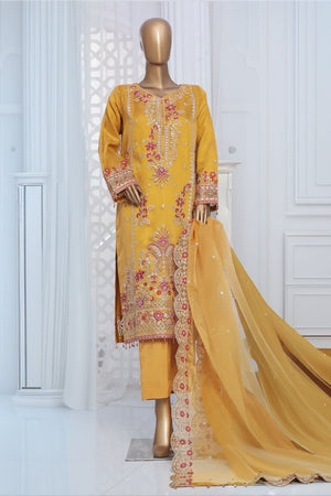 Viera The Organza Story By Sada E Noor Stitched 3 Piece Luxury Prets Vol-01 Collection'2025-Viery-02-Mustard