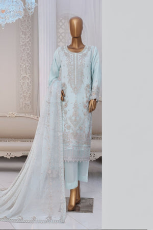 Viera The Organza Story By Sada E Noor Stitched 3 Piece Luxury Prets Vol-01 Collection'2025-Viery-03-Sky Blue