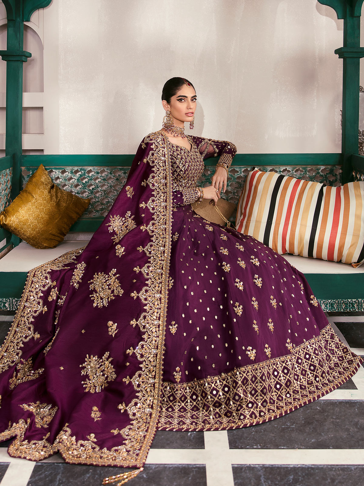 Aarzoo By Gulaal Bridal Shawl-Shazminah GL-WS-22V1-31 (Shawl)