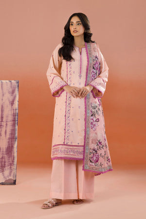 Zellbury Unstitched 3 Piece Dyed Cotton Collection'2025-WUC-0062