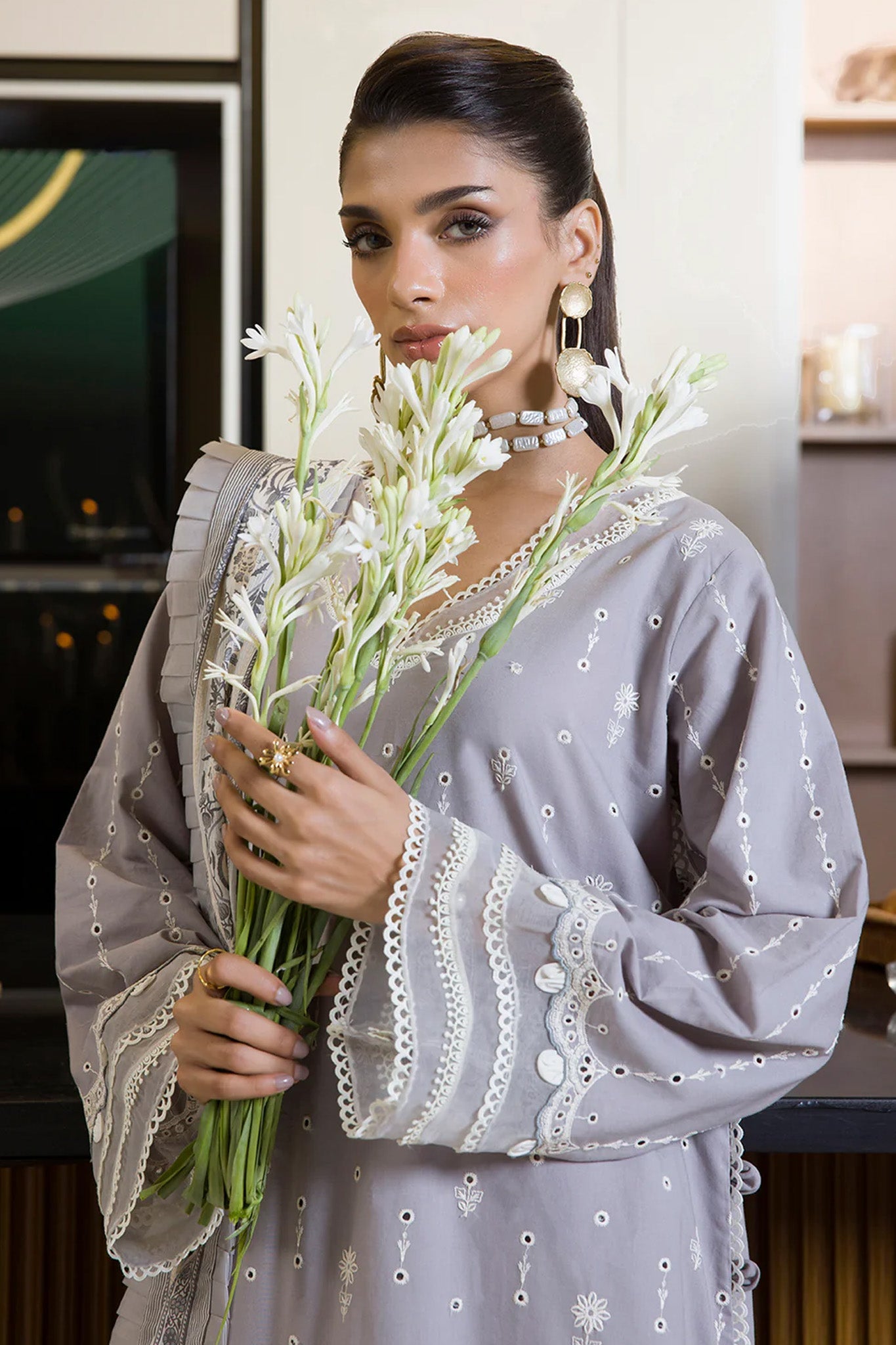 Zellbury Unstitched 3 Piece Chikankari Cotton Vol-04 Collection'2025-WUC-0069