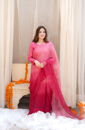 Pashma Khan Stitched Luxury Saree Collection'2025-Guláb