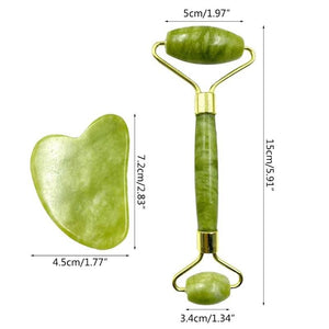 Facial Beauty - Pack Of Jade Face Roller & Gua Sha - My Store