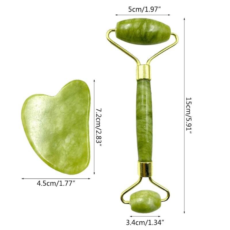 Facial Beauty - Pack Of Jade Face Roller & Gua Sha - My Store