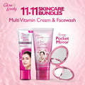 Bundle - Glow & Lovely Multivitamin Cream - 50G + Glow & Lovely Multivitamin Face Wash - 50G + Free Pocket Mirror