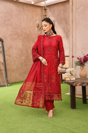 Queen By Dr Haris Unstitched 3 Piece Summer Collection-Que-006