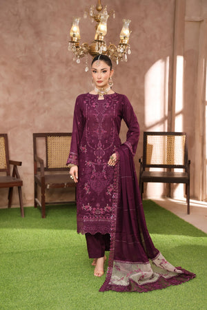 Queen By Dr Haris Unstitched 3 Piece Summer Collection-Que-004