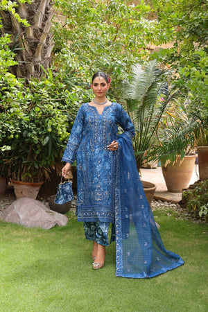 Hermosa By Dr Haris Semi Stitched Formals Collection-(Complimentary Clutch & Jewellery)-Her-006