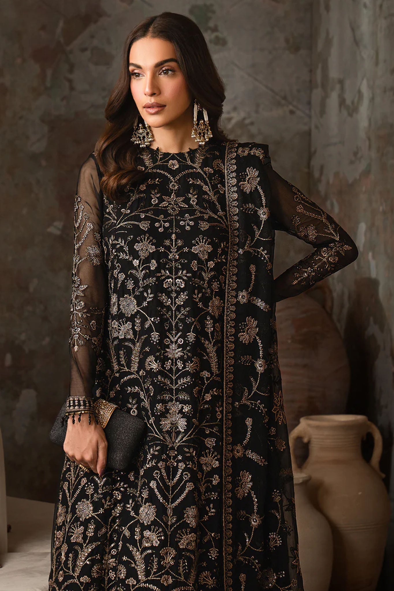 Emirah By Zarif Unstitched 3 Piece Luxury Formals Collection'2025-ZEF 05 HOOR