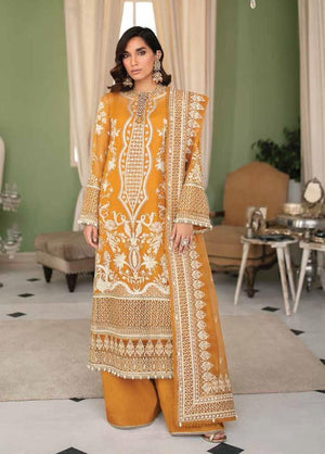 La Fuschsia By Afrozeh Embroidered Chiffon Suits Unstitched 3 Piece AF23LF 008 Serene - Festive Collection