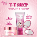 Bundle - Glow & Lovely Hydraglow Cream - 60G + Glow & Lovely Face Wash - 80Gm with Free Pocket Mirror