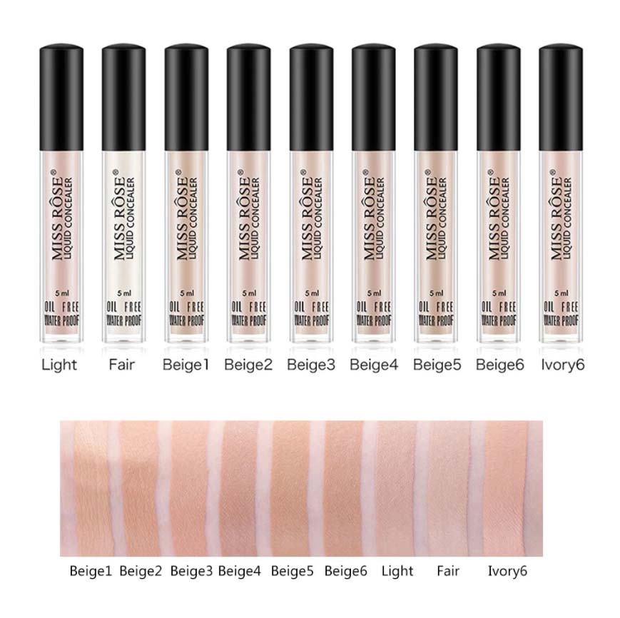Miss Rose - Concealer , Matte Foundation And Blender - 3 Pcs Set-Beige-1 - My Store