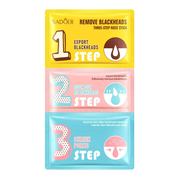 Sadoer Blackheads Remover Three - Step Nose Stick 7G
