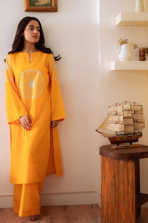 Not So Basic By Qariney Stitched 2 Piece Winter Collection'2024-Dandelion