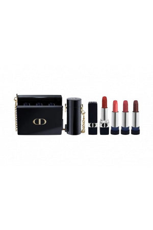 Christian Dior Rouge Dior Minaudiere Clutch And Lipstick 4Piec Set