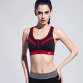 Zipper Push-Up Sports Bra Black