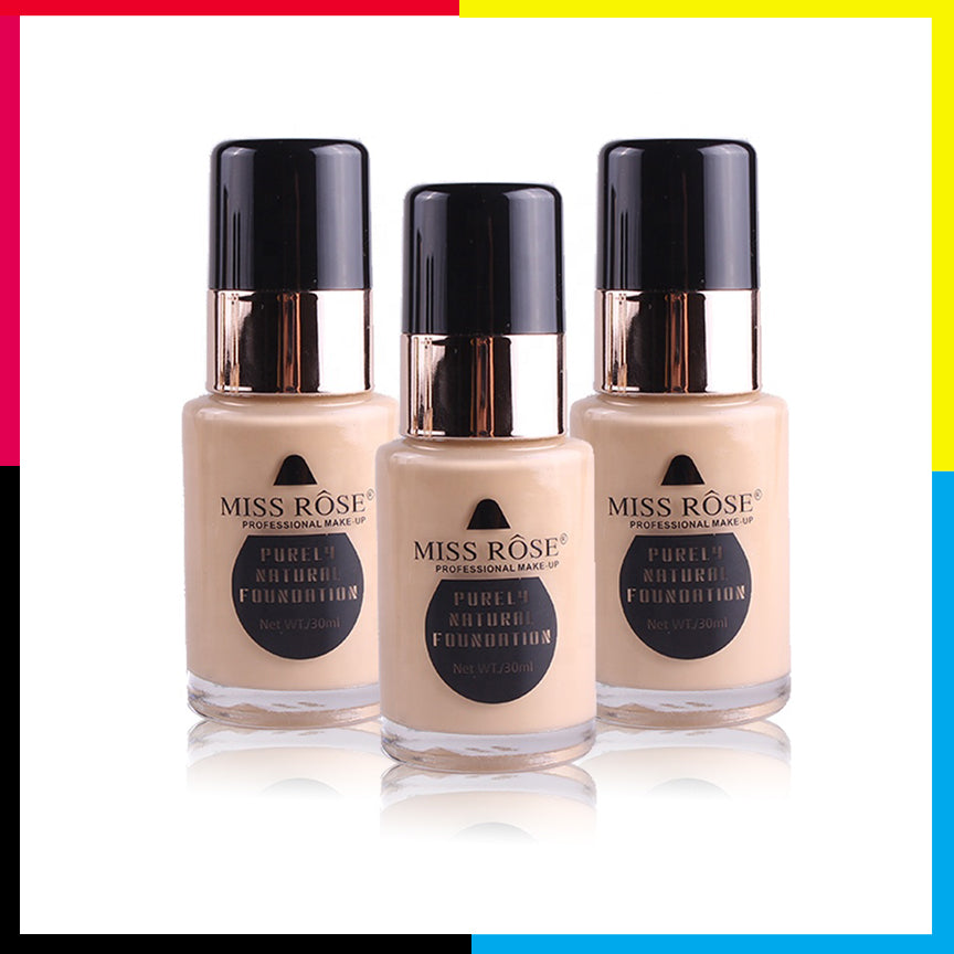 Miss Rose - Waterproof Moisturizing Oil Free Full Coverage Deep Whitener Liquid Foundation 30Ml - Fair - My Store