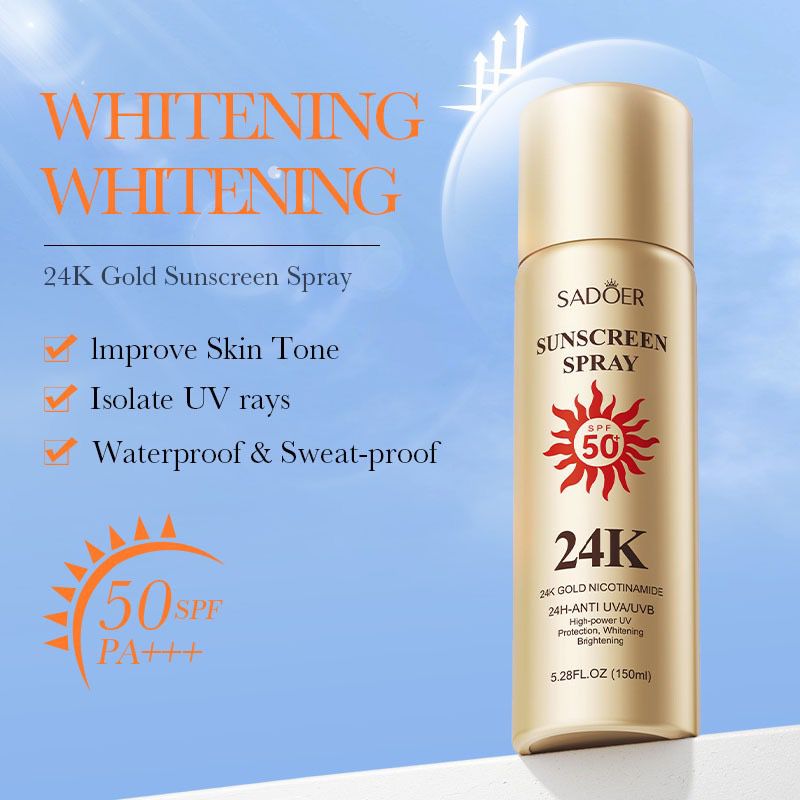 Sadoer Sunscreen Spray Spf50 24K Gold 150Ml
