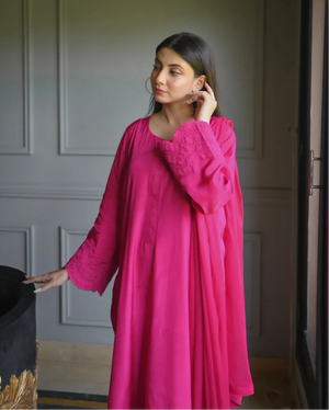 Zauk Stitched 3 Piece Collection-Flora