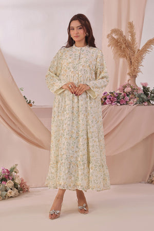 Ochre Clothing Women's Chiffon Printed Dress