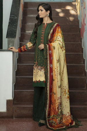 Iris by Jazmin Embroidered Viscose Slub Khaddar Un-Stitch Suits (D4 BOTANICA)