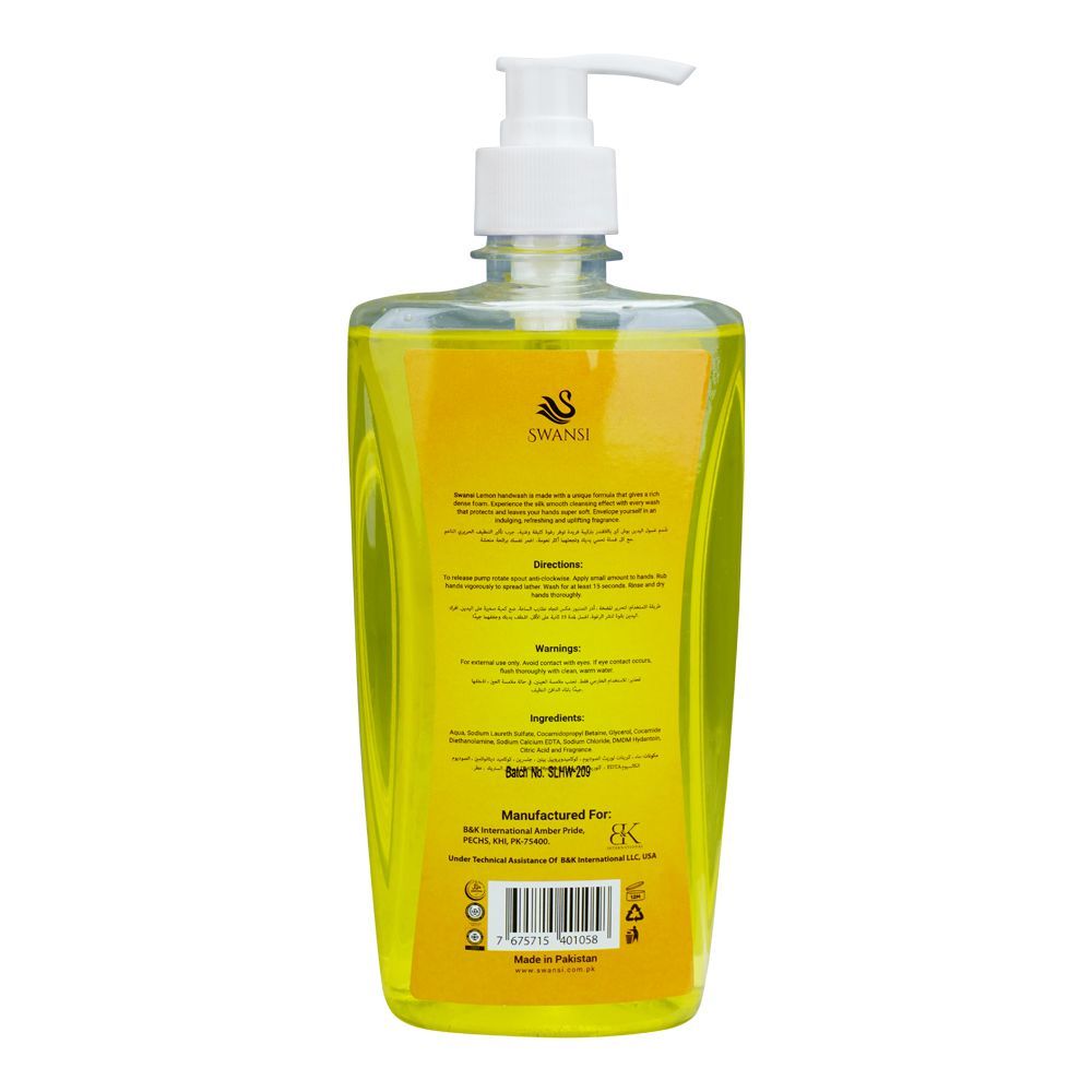 Swansi Lemon Hand Wash 500ml