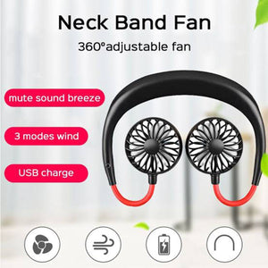 Durable and rechargeable portable hanging and foldable neck fan with 3 speeds and USB chargeable for Kitchen and sports - My Store