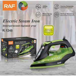 RAF Powerful Electric Garment Steamer Steam Iron For Clothes Nonstick Soleplate 3 Level Adjustable Temperature Wet Dry R.1248 - My Store
