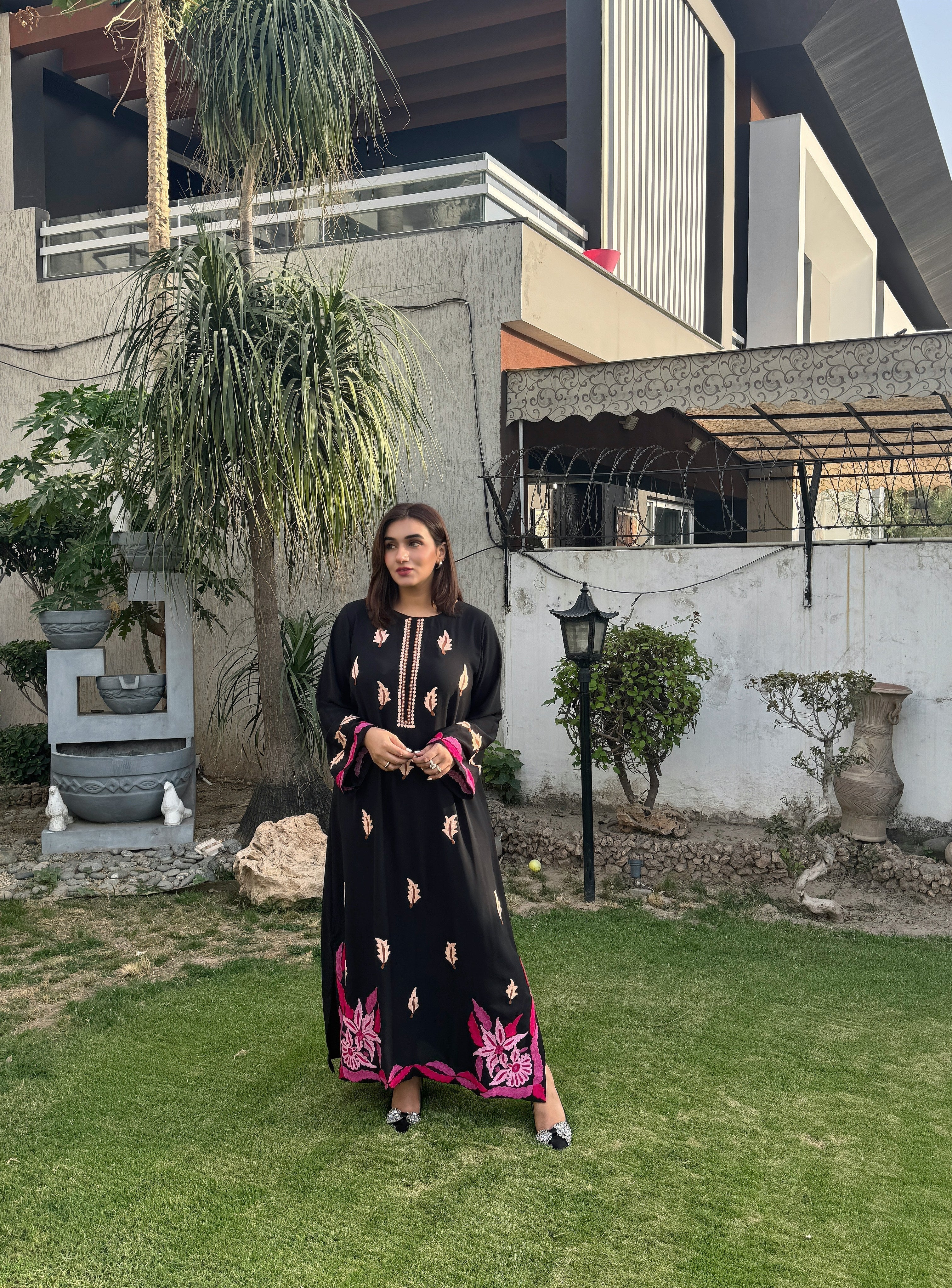 Allechant By Manahils Stitched 2 Piece Georgette Collection'2025-Threaded Embroidery Kaftan