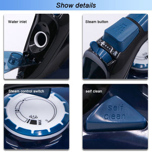 RAF Powerful Electric Garment Steamer Steam Iron For Clothes Nonstick Soleplate 3 Level Adjustable Temperature Wet Dry R.1248 - My Store