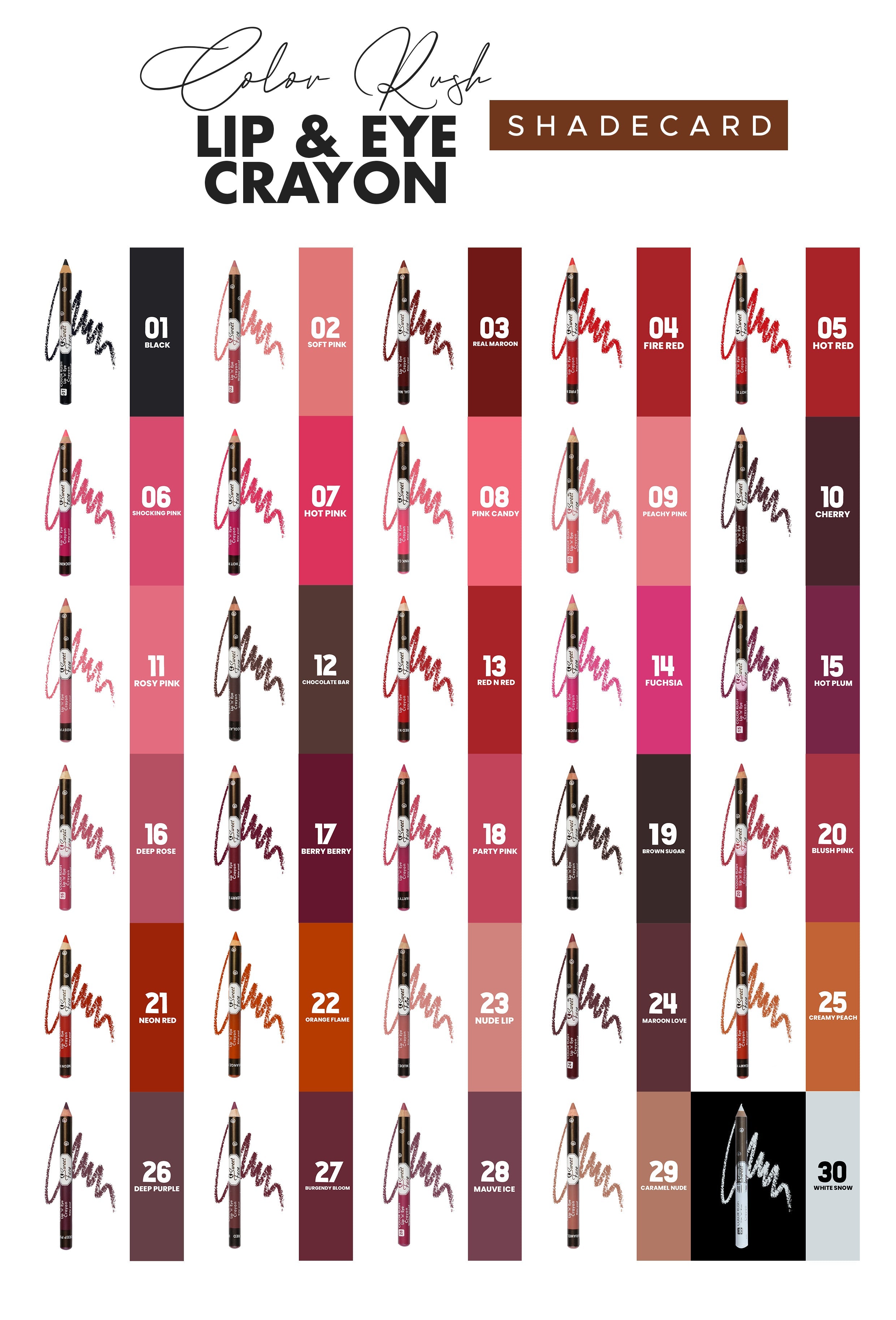 Sweetface - Jumbo Lip/Eye Crayon Pencil