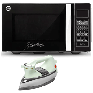 PEL PMO 23 SLD Silver Line Microwave Oven 23 Ltr + Premiu Iron - Snapcart.pk