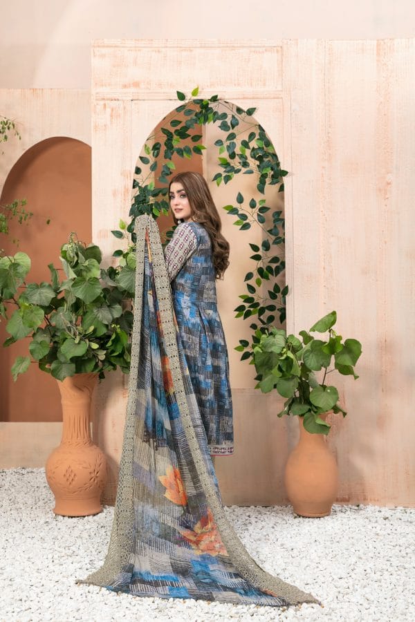 3 piece unstitch lawn collection Mon Tresor by Tawakkal Fabrics
