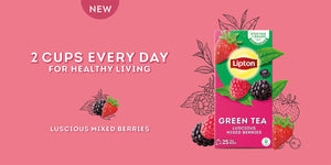 Lipton Green Tea Luscious Mixed Berries Tea Bags 25s - Snapcart.pk