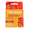 Trojan Ecstasy Ultra Ribbed Condoms 3S - My Store