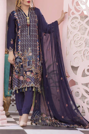 Ladies Un-Stitch Bemisal Pure Crape/Silk Collection'2020 V.S Textile D-07