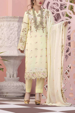 Ladies Un-Stitch Bemisal Pure Crape/Silk Collection'2020 V.S Textile D-08