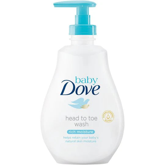 Dove Baby Rich Moisture Head to Toe Wash 400ml – The Perfect Care for Your Baby’s Skin