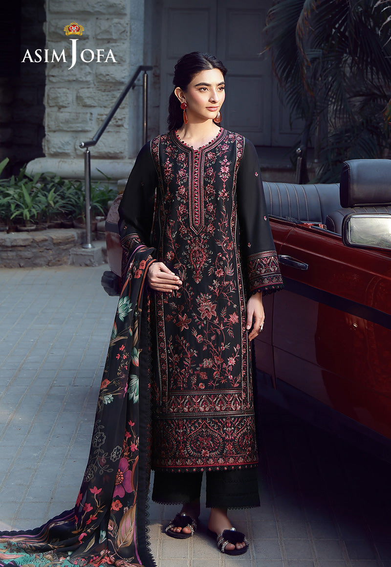 Aira By Asim Jofa Unstitched 3 Piece Emb Cambric Summer Suit-AJMUB-09