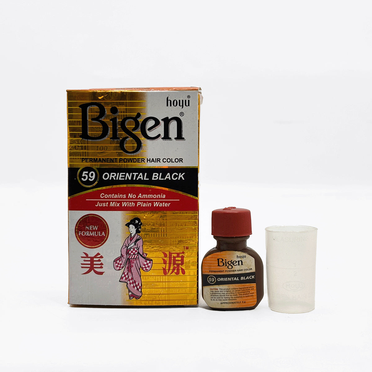 Bigen Permanent Powder Hair Color-Oriental-Black (Pack of 6)