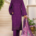 Muse By HZ Stitched 3 Piece Emb Self Cotton Jacquard Vol-05 Collection'2025-SSJ-2506-Purple