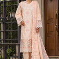 Bin Saeed Stitched 3 Piece Luxury Plain Cotton Vol-01 Collection-PC-1533-Peach